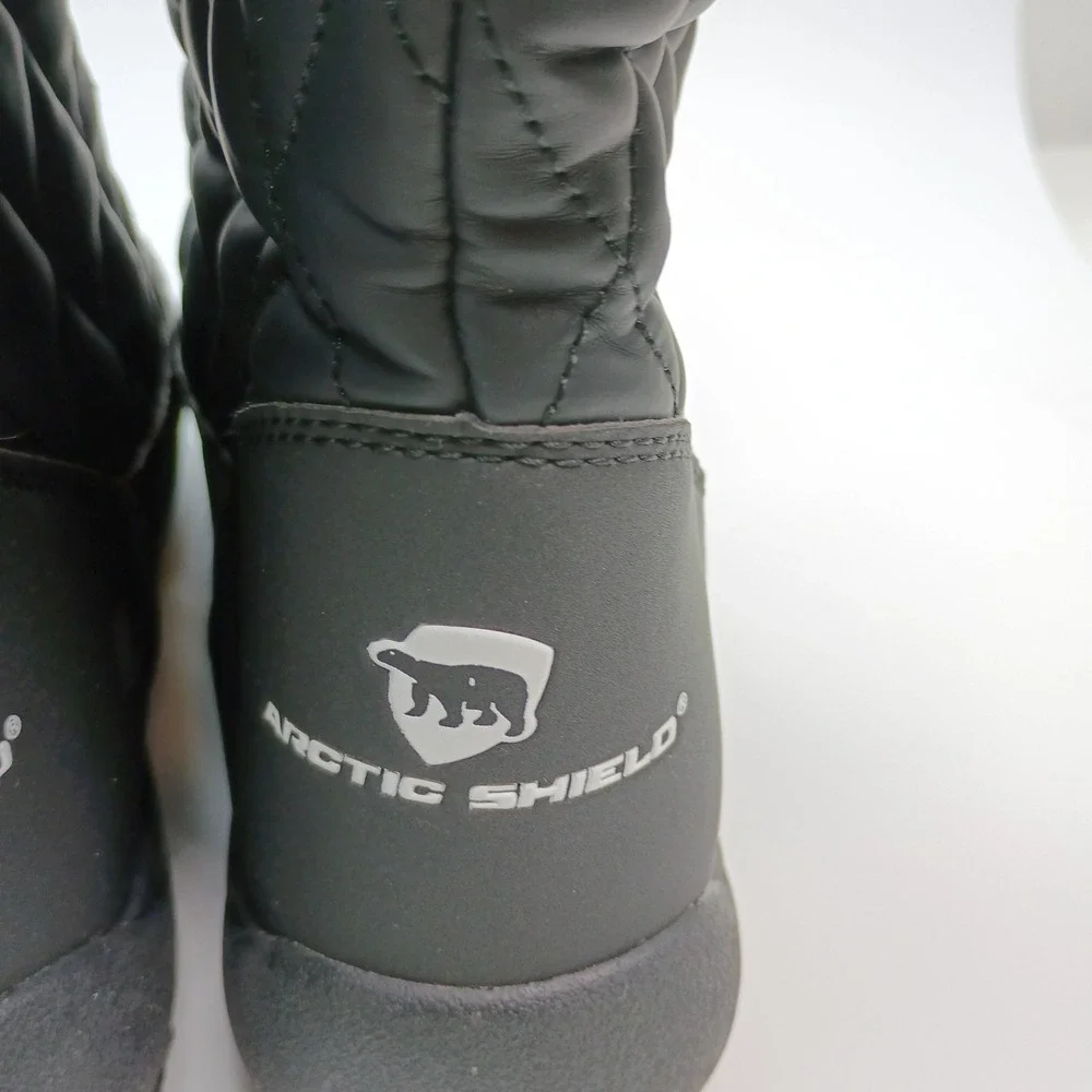 Arctic Shield Womens Black Quilted Faux Fur Winter Snow Boots ASW-B104-BLK Sz 9M